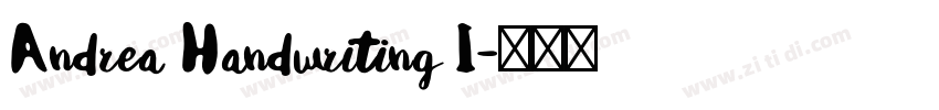 Andrea Handwriting I字体转换